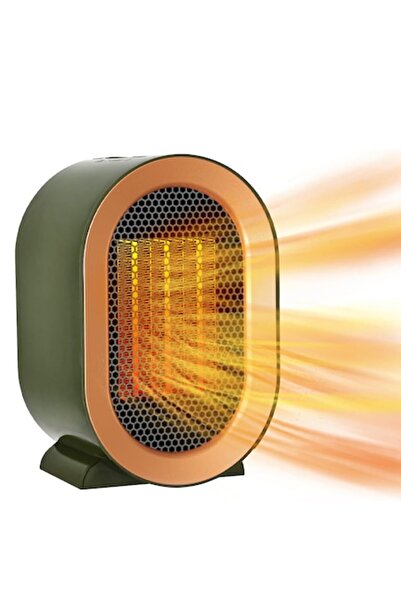 Optim Solution Mini Heater 1200W, Adjustable Thermostat, PTC Element, Portable, 19.5x12.5x12.5 cm, Green