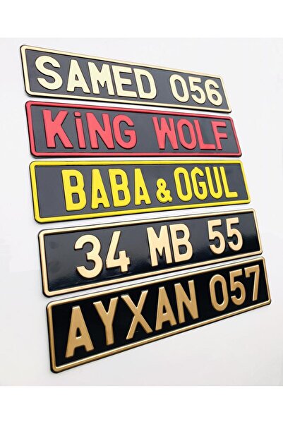 3MDekor Sarı Dekor Plaka , Metal Üzeri Kabartma baskı , Hediyelik , Cam Önü Plaka