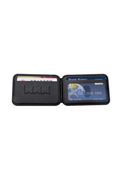 UnDePlus Magnetic Pu Leather Wallet Card Holder with 3 Card Slots Compatible with M-Safe Crd-11