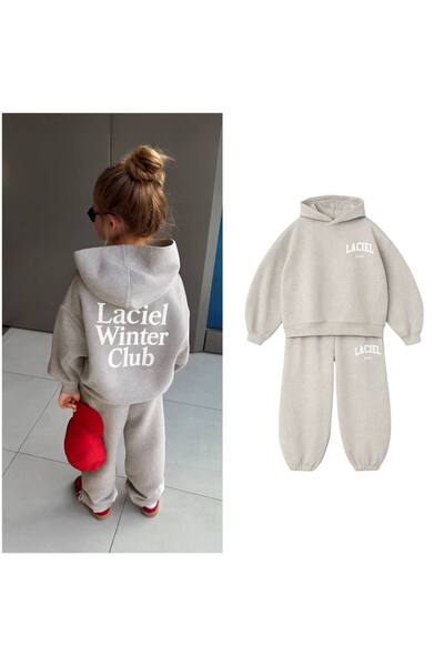 anonim 3-Thread Cotton Grey Sweatshirt Tracksuit Bottom-Top Set