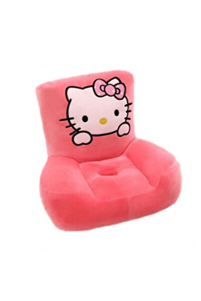OEM Fotoliu de pluș Hello Kitty pentru bebeluși cu spătar, 50 cm, roz
