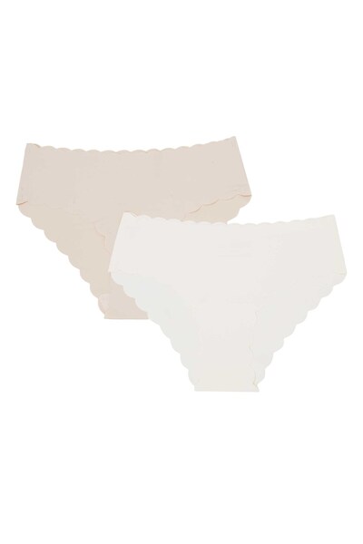 ESOTIQ Women's Panties Set 2-Pack Invisible Seamless Briefs Polyamide Smooth & Comfortable | Peony