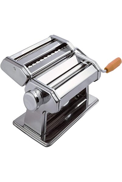 Generic ماكينة صنع المعكرونة، أسطوانة يدوية من الفولاذ المقاوم للصدأ مع إعدادات سمك قابلة للتعديل