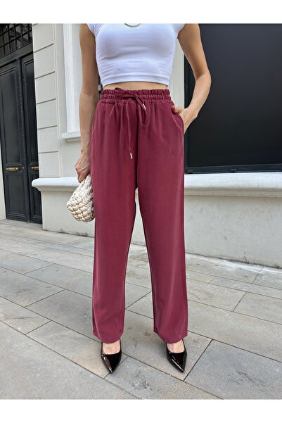 MİA NOURA Women's Knitted Fabric Tiril Tiril Soft Fabric Pants