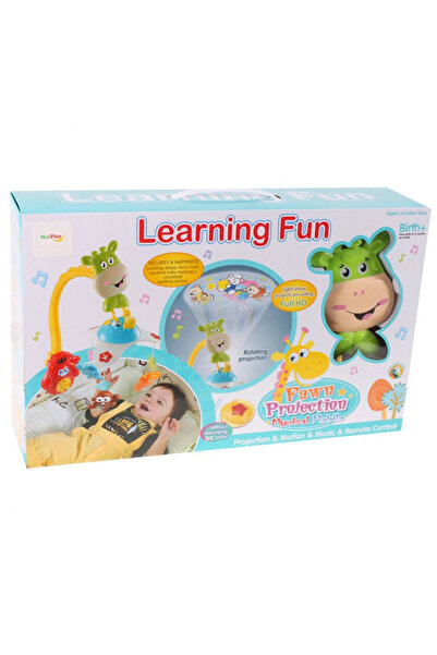 MalPlay Musical carousel with projector and remote control Green Giraffe