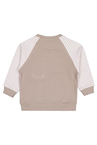 Civil Boys 2-5 Years Old Sweatshirt with Pockets - Beige 4-5 Years Old