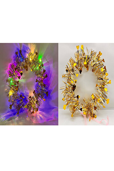 Skygo Heart Tassel Night Glow 3 Modes Led Illuminated Crown Gold Color