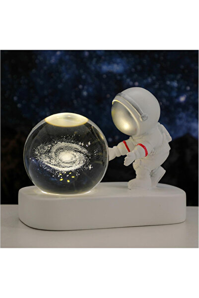 HOZRO Astronaut Night Light with 3D Galaxy Globe, LED lighting, 10cm