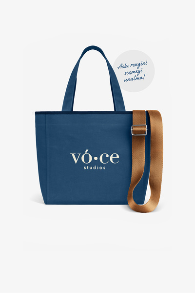 voce studios Blue Large Canvas Bag