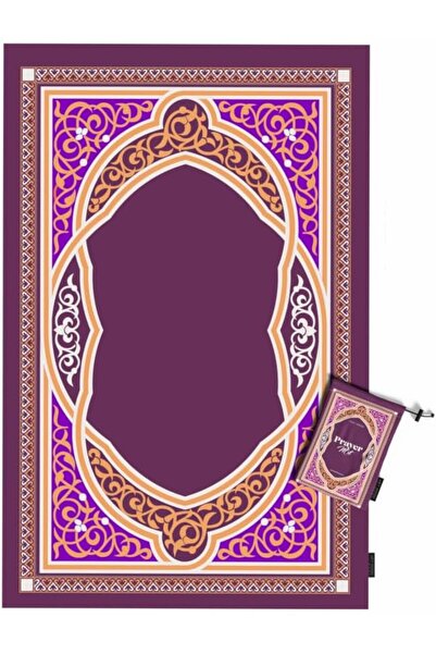saharr ART MOOD HOME Pocket Waterproof Travel Prayer Rug - Foldable Lightweight, Purple