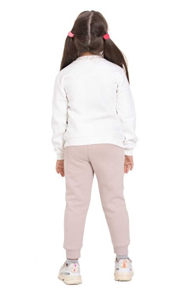 Toçka Winter Thick 3-Yarn Fabric Crew Neck Soft Fleece Inside Ba Printed Tracksuit Set