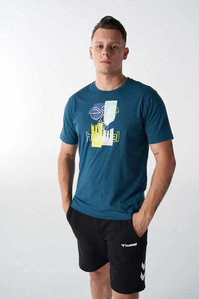 hummel 911801-7511 Yeşil Erkek Godrıc Regular Fit Bisiklet Yaka Normal Kesim ...