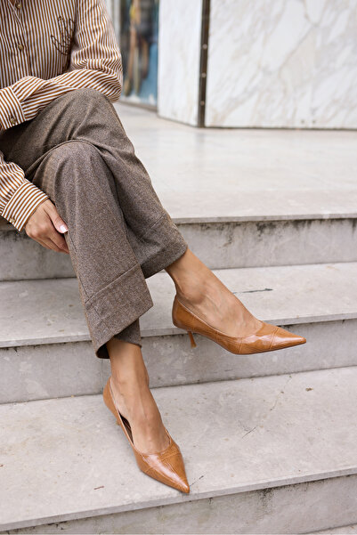 ANGELİNA JONES Sorescu Women's Taba Croco Stiletto