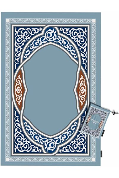saharr ART MOOD HOME Prayer Rug – Pocket-sized Waterproof Travel Prayer Mat, Foldable, Lightweight, Blue