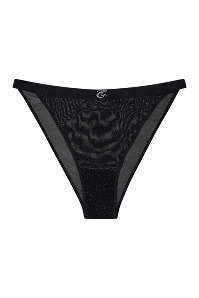 ESOTIQ Women's Mesh Brazilian Briefs Sheer Material with Wide Band & Rhinestones Details | Othilia