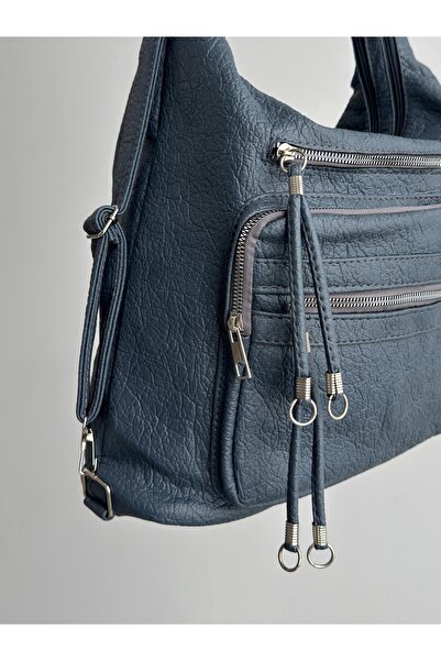 KIRASE New Stylish and Convenient Soft Leather Multi-Section Large Size Backpack and Shoulder Bag