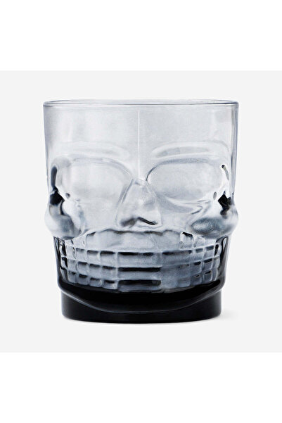 Flying Tiger Copenhagen Kafatası Şeklinde Siyah Cam Bardak 280 ml