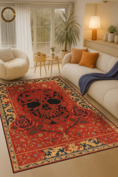 Rugs Modern Halı سجادة ديكور عتيقة من MOSSO بنمط جمجمة إسبانية ذات طابع إسبان...