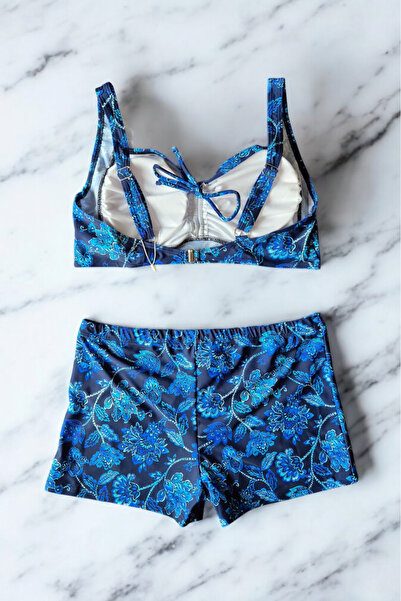 embody Costum de baie din două piese pentru femei, mărime mare, albastru f2502