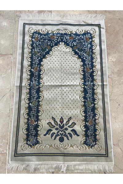 GÜRLEK TEKSTİL Mavi Kadife Simli Dokuma Çeyizlik Kapartmalı Çelik Simli Secca...