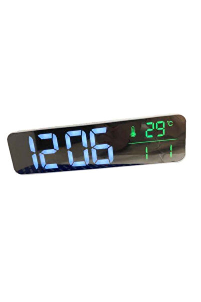 Rhythm LCD Wall and Table Digital Clock with Date/Temperature Display