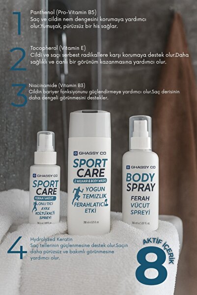 GHASSY CO. Ghassy Co Fresh Scent 2’si 1 Arada Saç + Vücut Şampuanı 200 ml