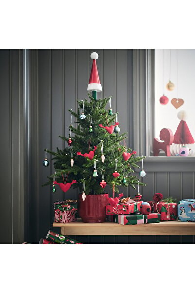 IKEA VINTERFINT Plant pot, in/outdoor, red, 15 cm