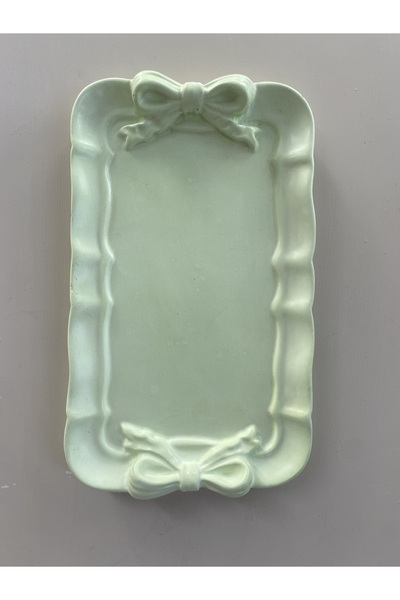 Phellos Y2K Coquette Bow Detail Decorative Tray, Organizer for Jewelry, Glasses, and Keys