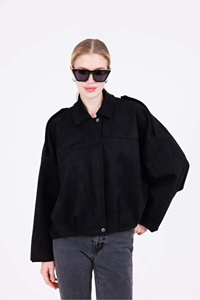Pulli Collection Oversize Suede Bomber Jacket