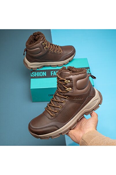 BMoD Ghete militare maro închis pentru bărbați, cu șireturi și fermoar MOD12563