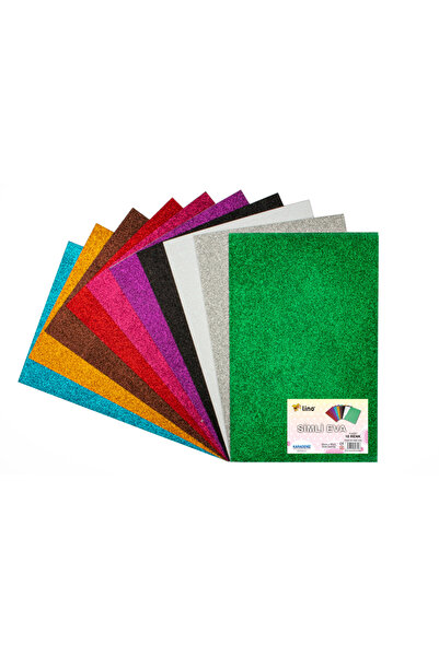 Lino Eva 20X30Cm 10 Colors 2mm Glitter 10 Pack