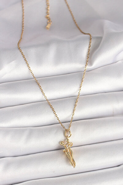 Skygo 316L Steel Gold Color Chain Hug Model Women's Necklace - Tj-Bko9976