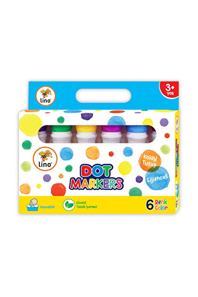 Lino Dot Markers 6'lı Yıkanabilir