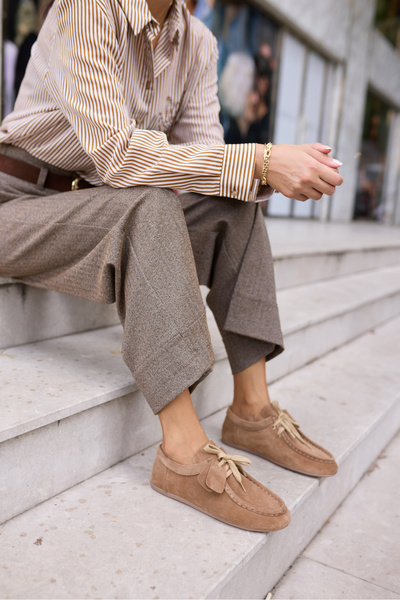 ANGELİNA JONES Γυναικεία παπούτσια Loafer από γνήσιο καστόρι POET