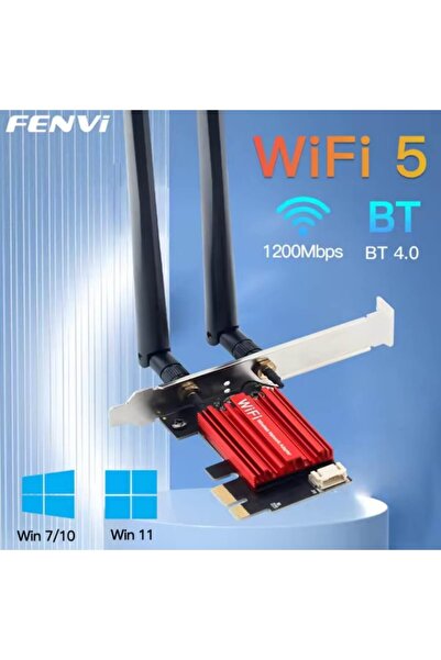 UnderShop PCI-E AC1200 Dual-Band Wi-Fi 5 & Bluetooth 4.0 Card with 2 Antennas