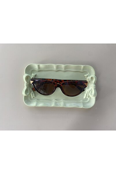 Phellos Y2K Coquette Bow Detail Decorative Tray, Organizer for Jewelry, Glasses, and Keys