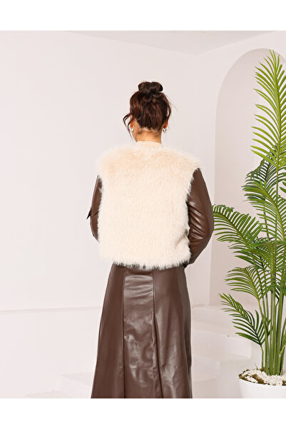 Vegove Kolu Cep Detaylı Deri&Kürk