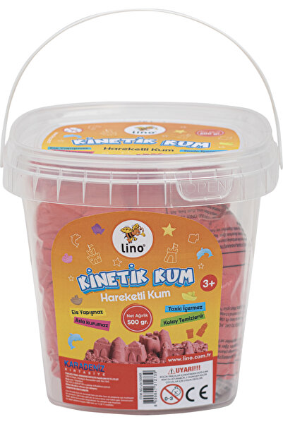 Lino Kinetic Sand 500 Gr Red Bucket 3 Molds Ln-500Kr