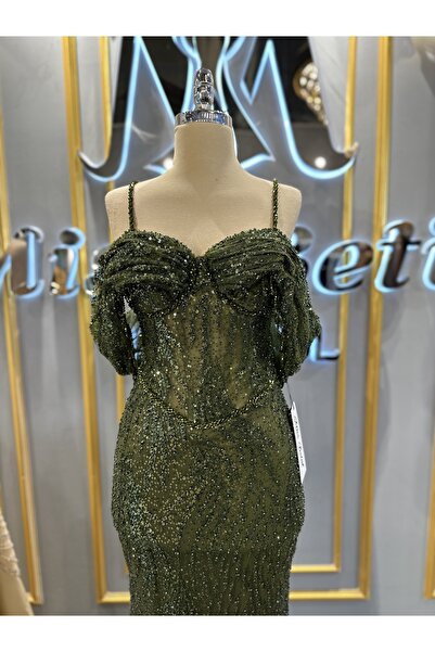 MissBetül Askılı Full Dantel Abiye Nişan Elbisesi