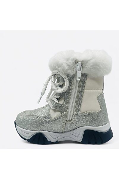 HAPPY WALK Girl's Water Resistant Furry Snow Boots