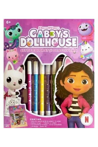 Editura Litera Gabby's Dollhouse. Set de colorat si de activitati