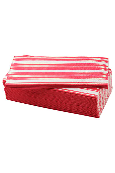 IKEA VINTERFINT Paper napkin, stripe pattern red/white, 38 x 38 cm