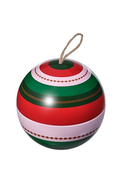 IKEA VINTERFINT Scented candle in metal tin, bauble/Warm spices green, 28 hr