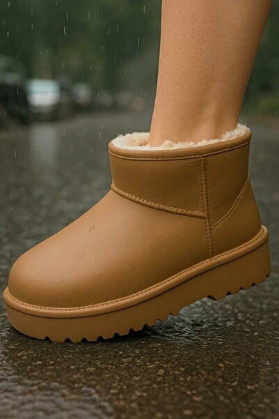 Moda Frato Softwarm Women's Wool Rain Boots Waterproof Snow Boots Short Boots with Fur Inside