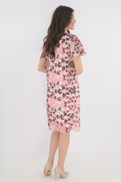 Vanessa Line RO Pink veil dress with Printed