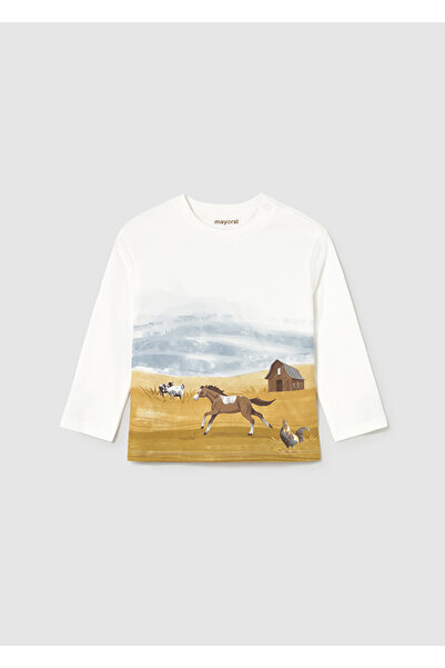 MAYORAL 1-4 Year Old Farm Sweat - Cream