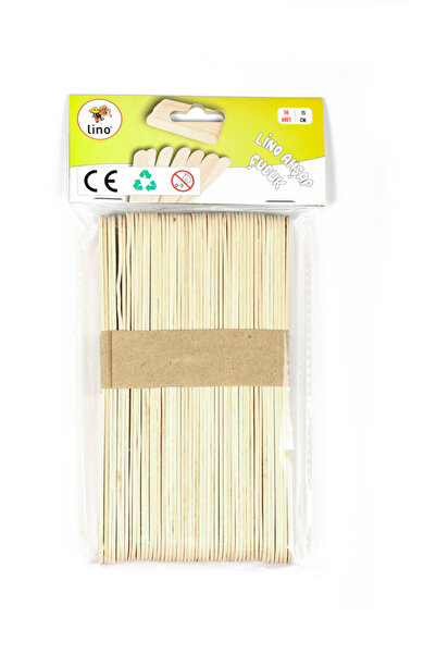 Lino عصا خشبية 15 سم 50 قطعة