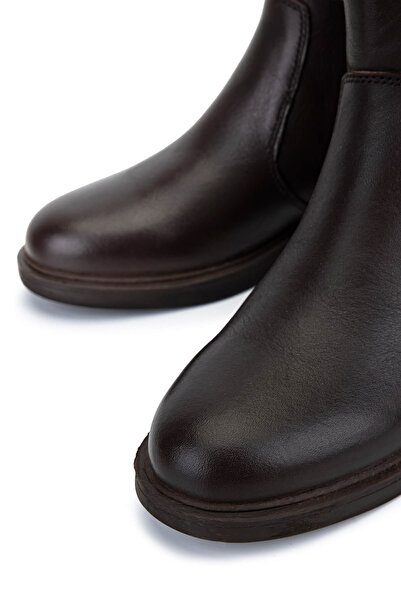 Tamer Tanca Kadın Hakiki Deri Kahverengi Topuklu Bot