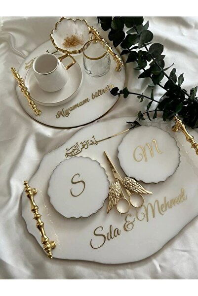 elimersacraft modern nişan tepsisi modelleri ,zarif nişan tepsisi gold,kişiye...