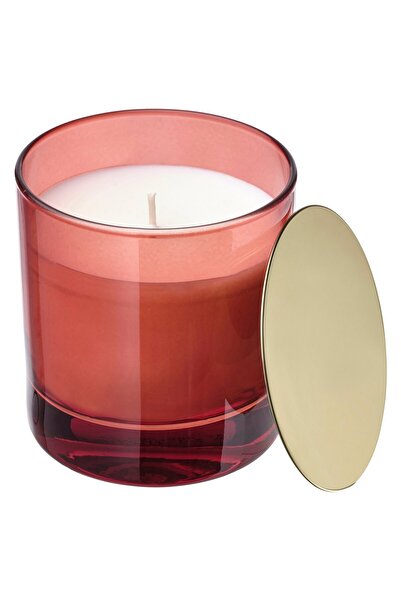 IKEA VINTERFINT Scented candle in glass with lid, Orange and cloves, 40 hr
